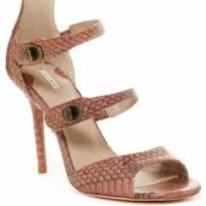 Leon Max genuine snakeskin leather